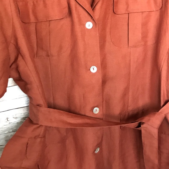 Jennifer Women Rust Short Sleeve Blazer - Picture 4 of 8